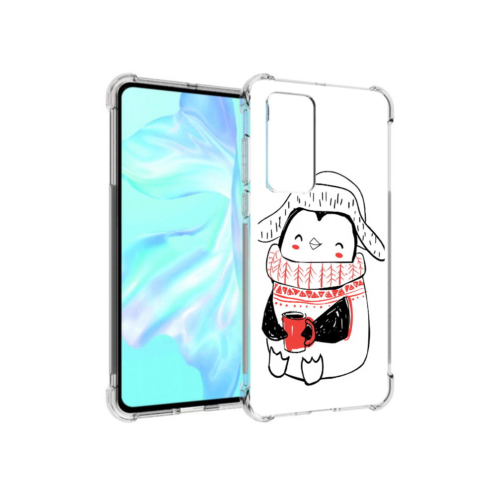 

Чехол MyPads Tocco для Huawei P40 Милый пингвин, Прозрачный, Tocco