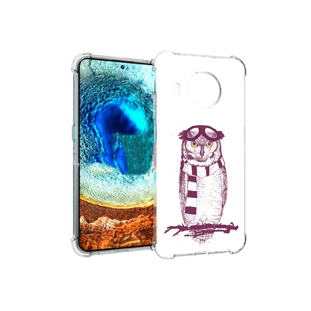

Чехол MyPads Tocco для Nokia X20 сова-летчик (PT159436.101.612), Прозрачный, Tocco