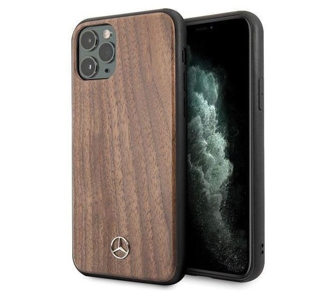 фото Чехол cg mobile mercedes wood iphone 11 pro max "коричневый орех"