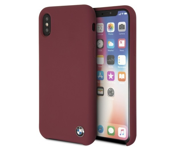 фото Чехол cg mobile bmw signature liquid silicone iphone x/xs красный