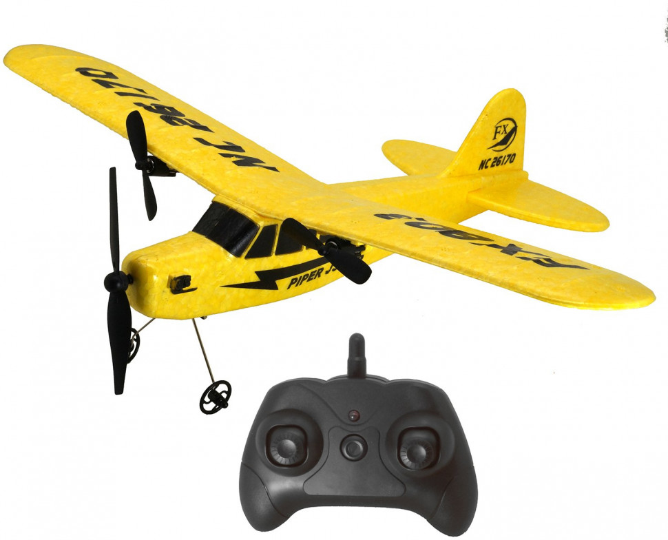 Радиоуправляемый самолет Fei Xiong Piper Cub J3 для начинающих 2.4G - FX803-YELLOW управление и лидерство для начинающих руководителей