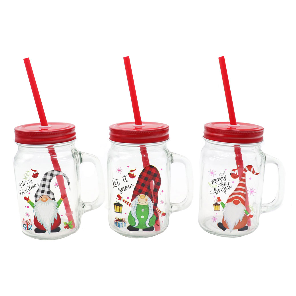 

Кружка с крышкой и трубочкой Гномы 480 мл