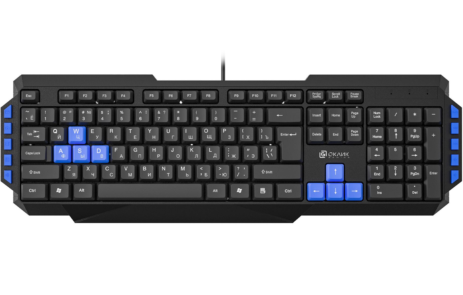 Проводная игровая клавиатура OKLICK 750G Black (337452)