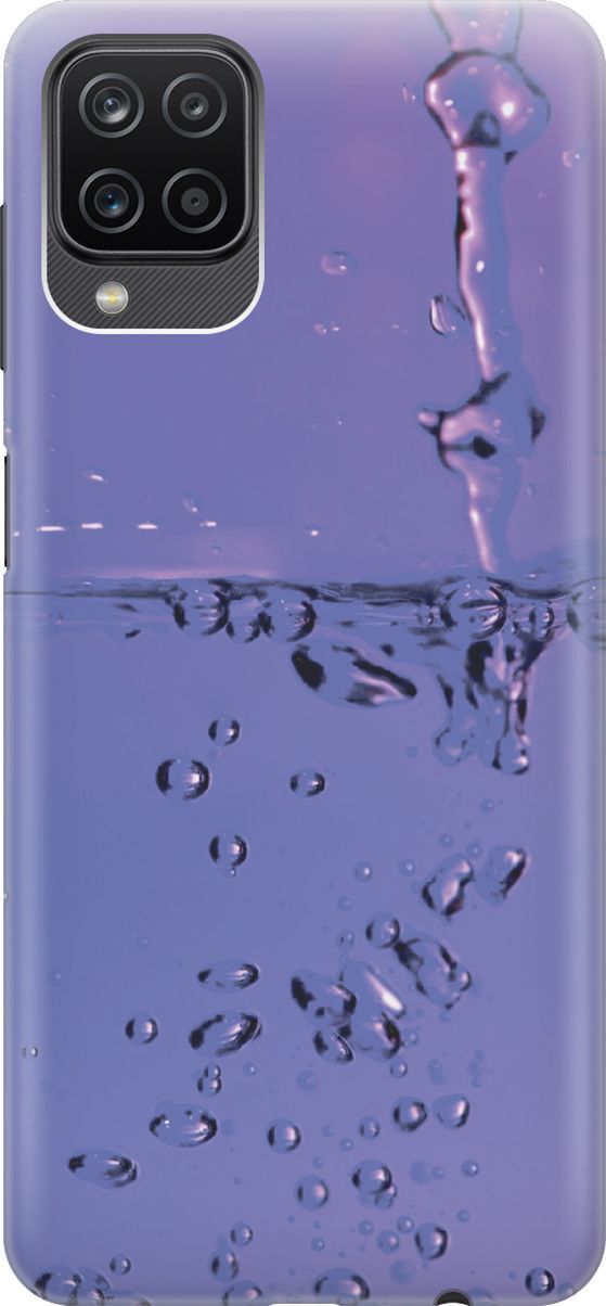 

Чехол на Samsung Galaxy A12/M12 с принтом "Капли на сиреневом", Синий;фиолетовый, 7056