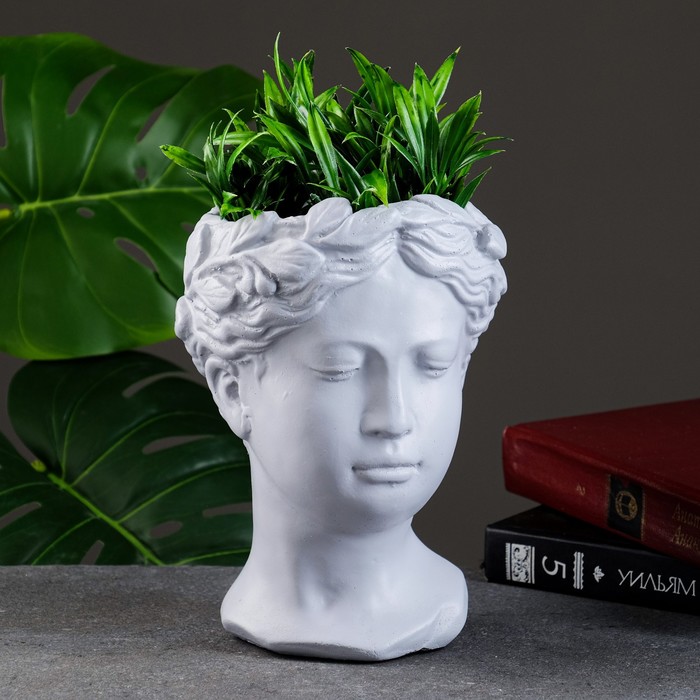 

Цветочный горшок Take It Easy Голова с венком Р00019392 0,9 л серый 1 шт., Голова с венком