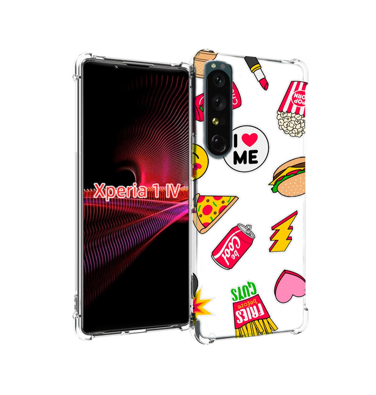 

Чехол накладка MyPads фаст-фуд для Sony Xperia 1 IV, Прозрачный, Tocco