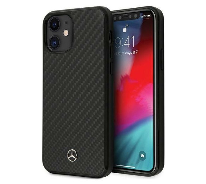 фото Чехол cg mobile mercedes dynamic real carbon iphone 12 mini черный