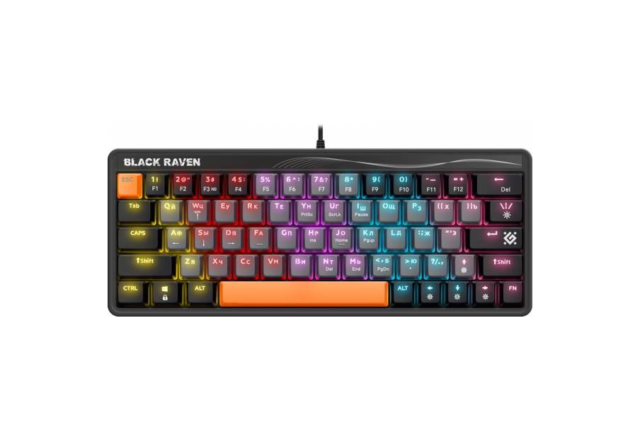 Проводная игровая клавиатура Defender Black Raven GK-417 Gray 45416 3450₽