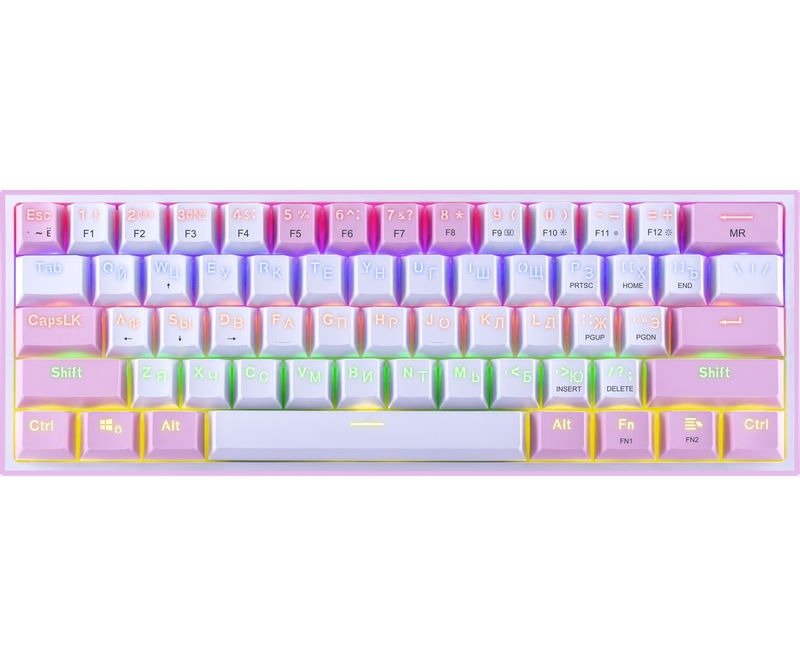 Проводная игровая клавиатура Defender Fizz White/Pink (70672)
