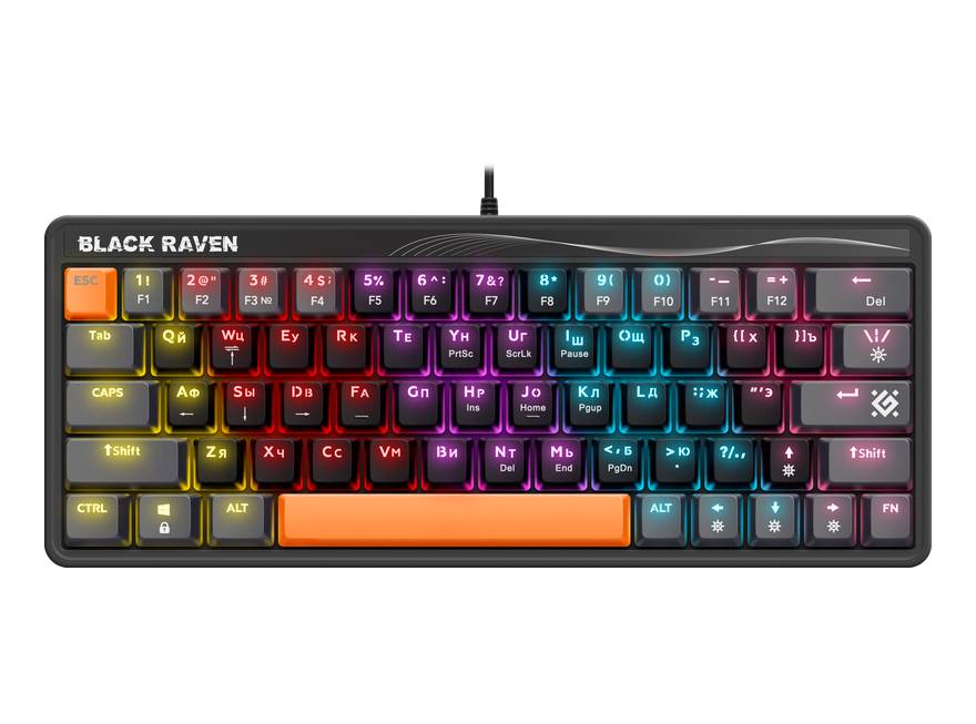 Проводная игровая клавиатура Defender Black Raven GK-417 Black 45417 2077₽