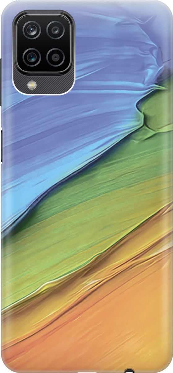 

Чехол на Samsung Galaxy A12/M12 с принтом "Желто-синие ткани", Голубой;оранжевый, 7056
