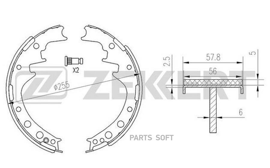 

Тормозные колодки ZEKKERT барабанные BK4119