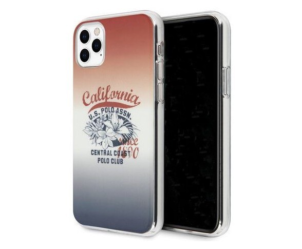 фото Чехол cg mobile u.s. polo assn. gradient california iphone 11 pro max синий/красный