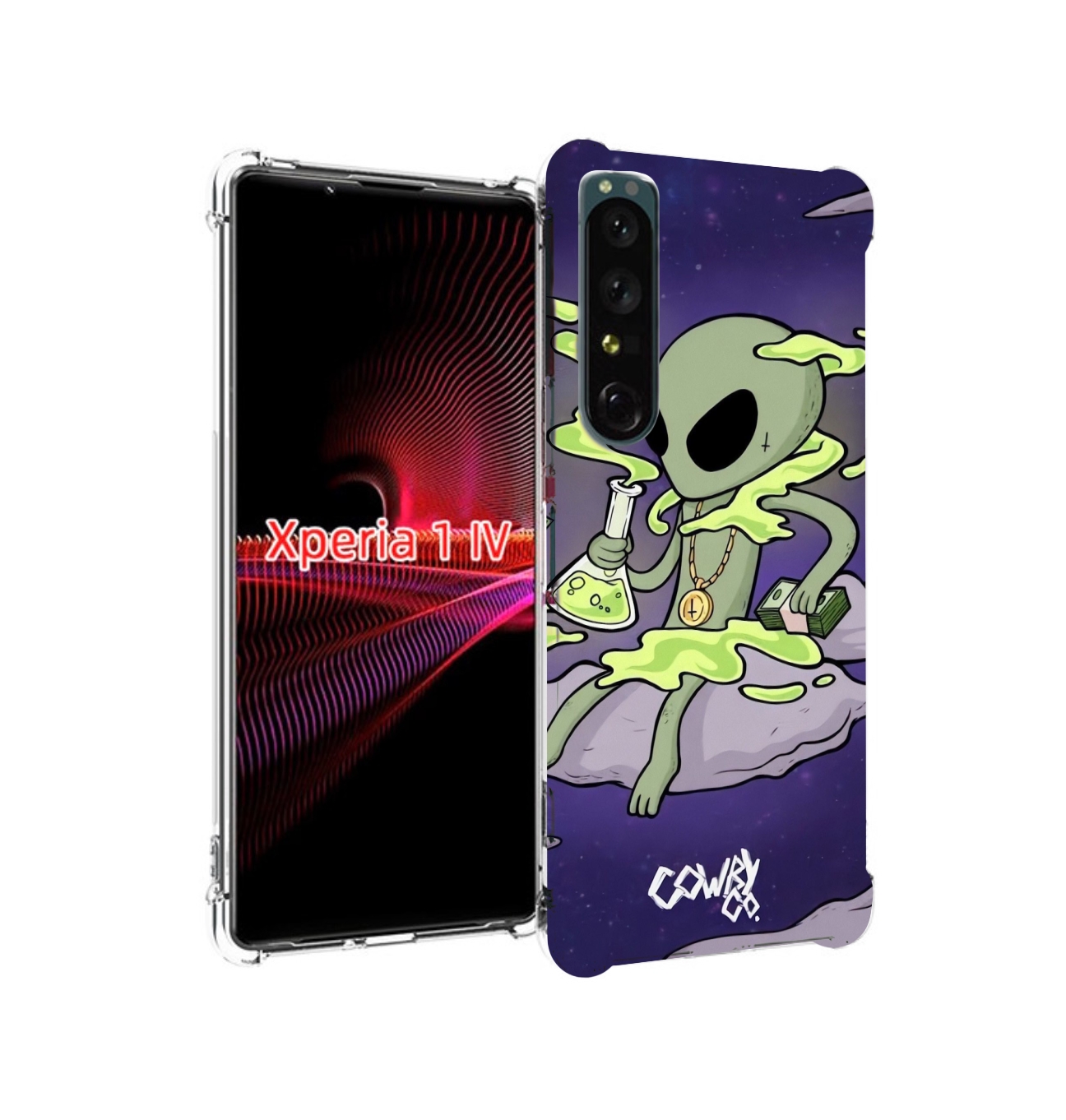 

Чехол накладка MyPads токсичный инопланетянин для Sony Xperia 1 IV, Прозрачный, Tocco