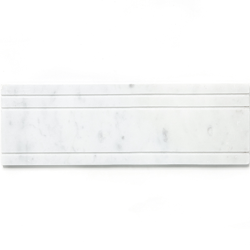 фото Плинтус мрамор natural borders белый светлый b088-3 carrara