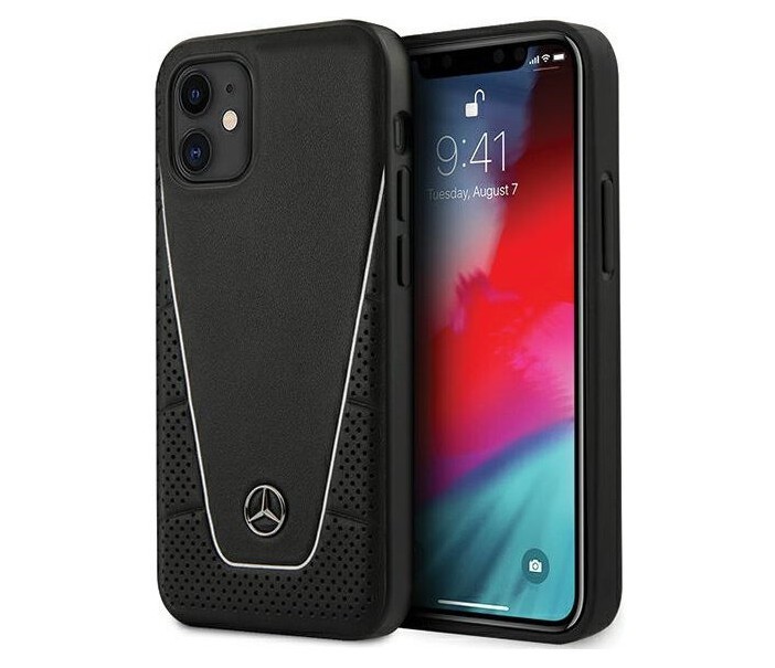 фото Чехол cg mobile mercedes dinamic genuine leather iphone 12 mini черный