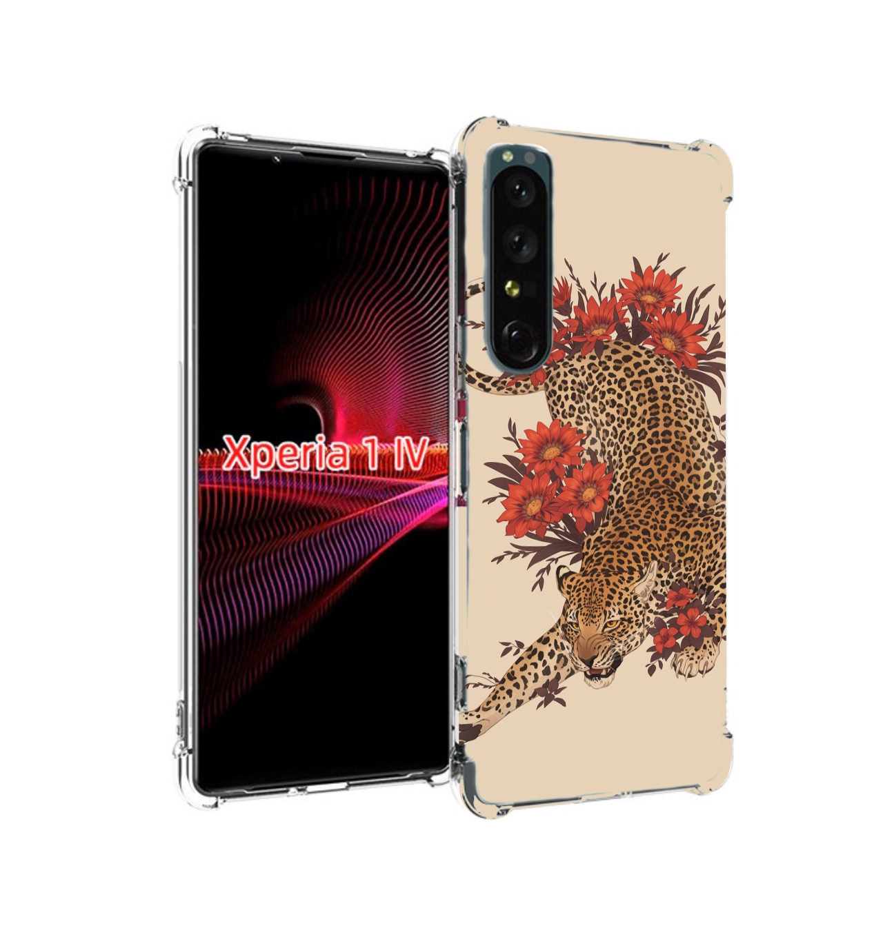 

Чехол задняя-панель-накладка-бампер MyPads тигр-из-цветов для Sony Xperia 1 IV противоу..., Прозрачный, Tocco