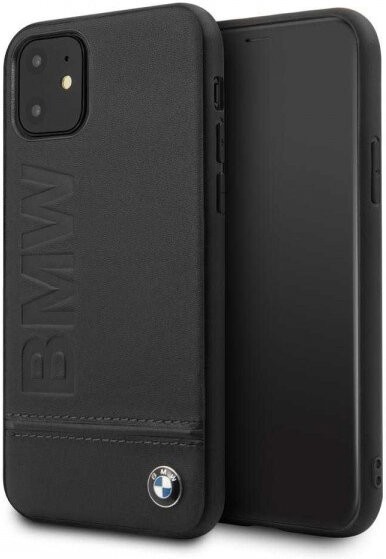 фото Чехол cg mobile bmw signature logo leather iphone 11 черный