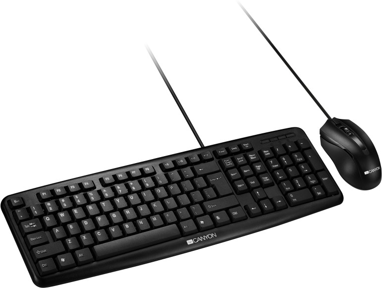 Комплект клавиатура и мышь CANYON SET-1 (CNE-CSET1-RU)