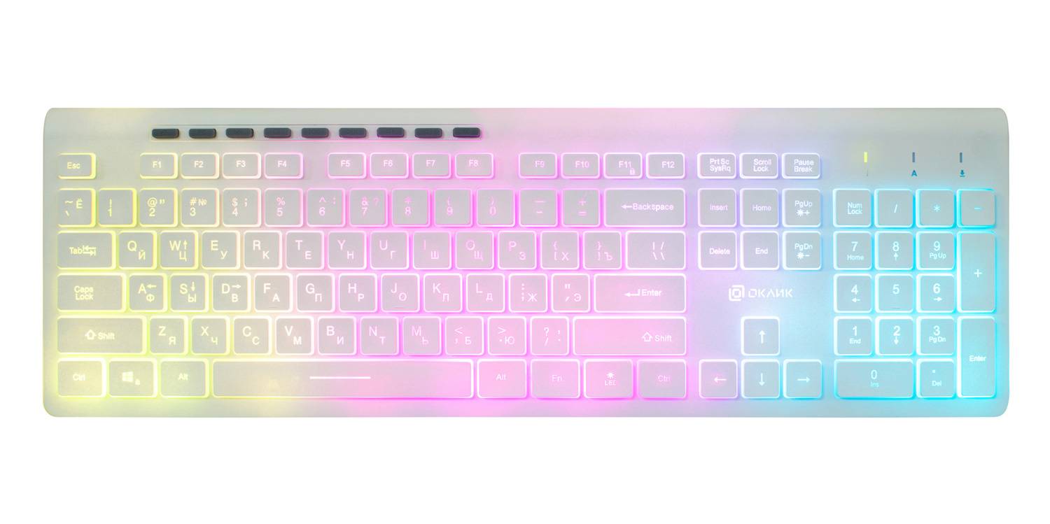 Проводная клавиатура OKLICK 490ML White (1067205)