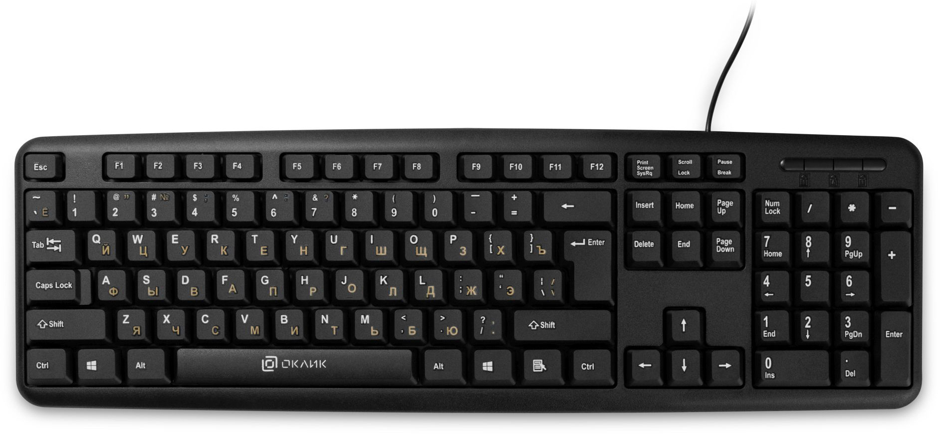 Проводная клавиатура OKLICK 130M Black