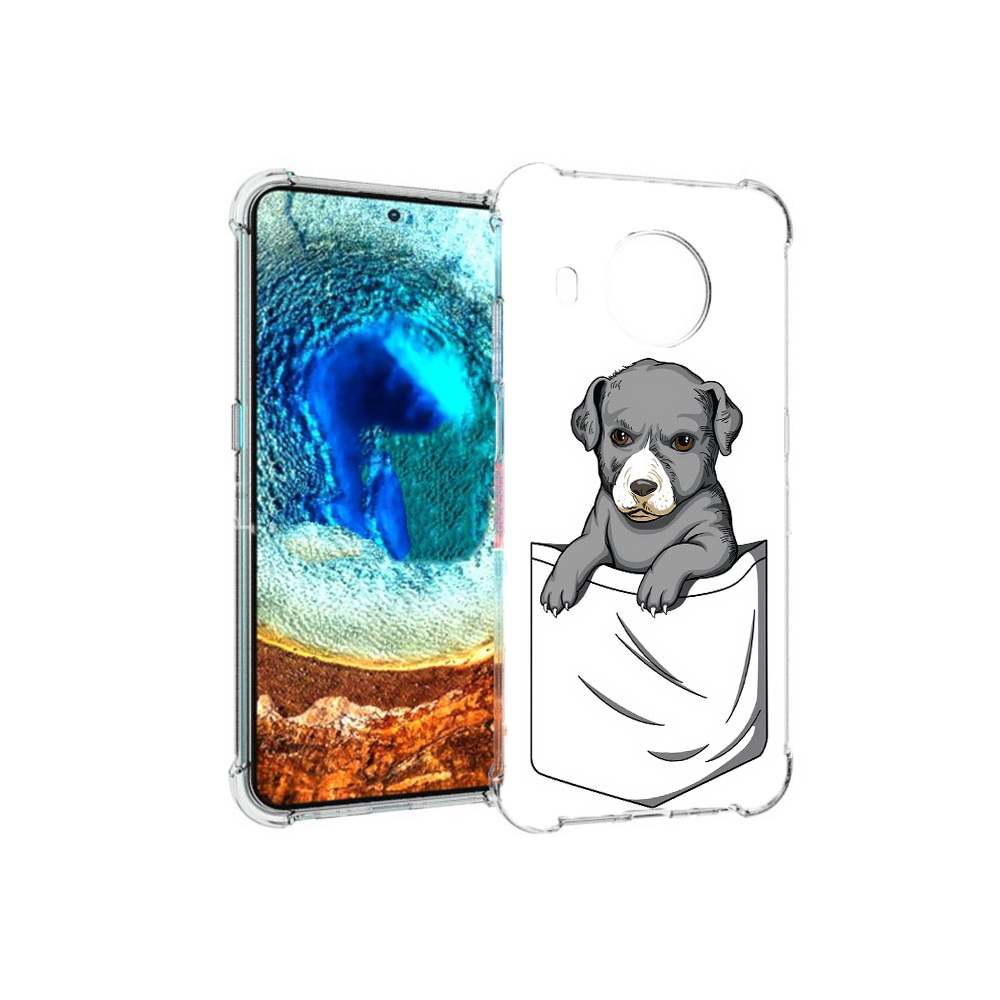 

Чехол MyPads Tocco для Nokia X20 собачка в кармане (PT159436.101.611), Прозрачный, Tocco