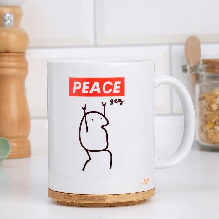 

Кружка "Peaceдец", с нанесением