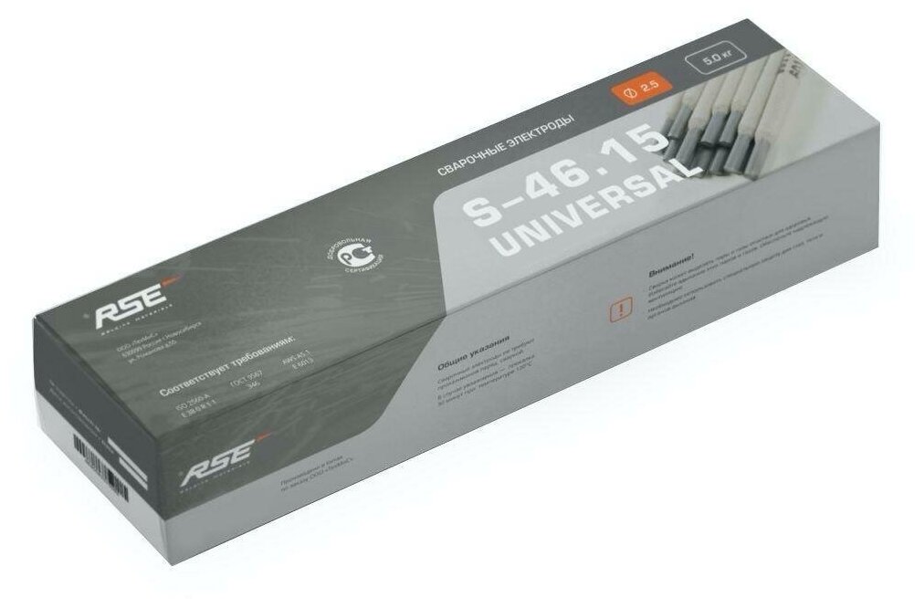 Сварочные электроды RSE S-46.15 (Universal) 2.5mm-5кг сварочные электроды rse s 46 15 universal 2 5mm 5кг