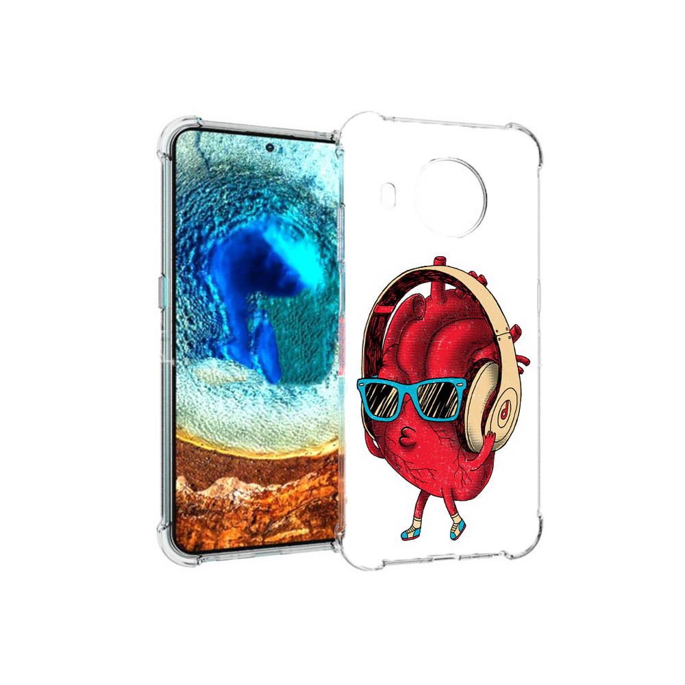 

Чехол MyPads Tocco для Nokia X20 слушай сердце (PT159436.101.609), Прозрачный, Tocco