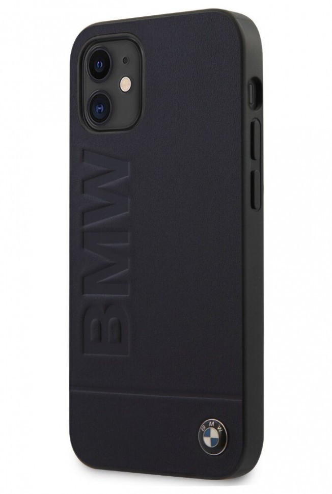 фото Чехол cg mobile bmw signature genuine leather logo iphone 12 mini синий