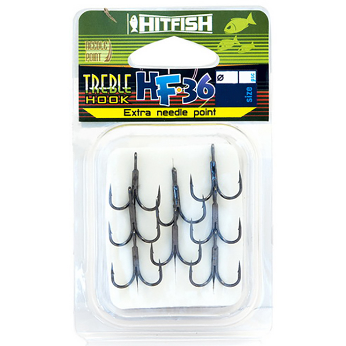 Крючки тройные HitFish HF36 Needle Point #10 (8 шт) HF36-10