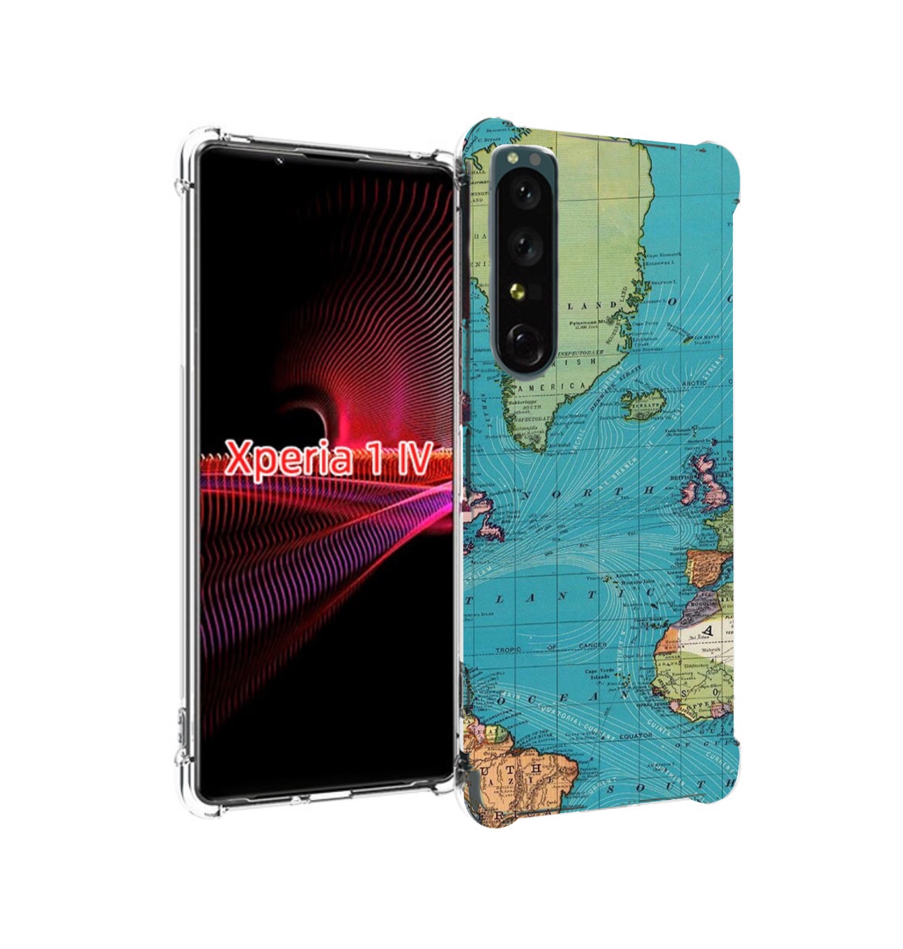 

Чехол накладка MyPads старая карта земли для Sony Xperia 1 IV, Прозрачный, Tocco