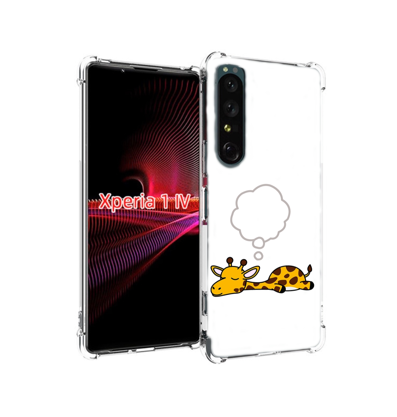 

Чехол накладка MyPads спящий-жираф детский для Sony Xperia 1 IV, Прозрачный, Tocco