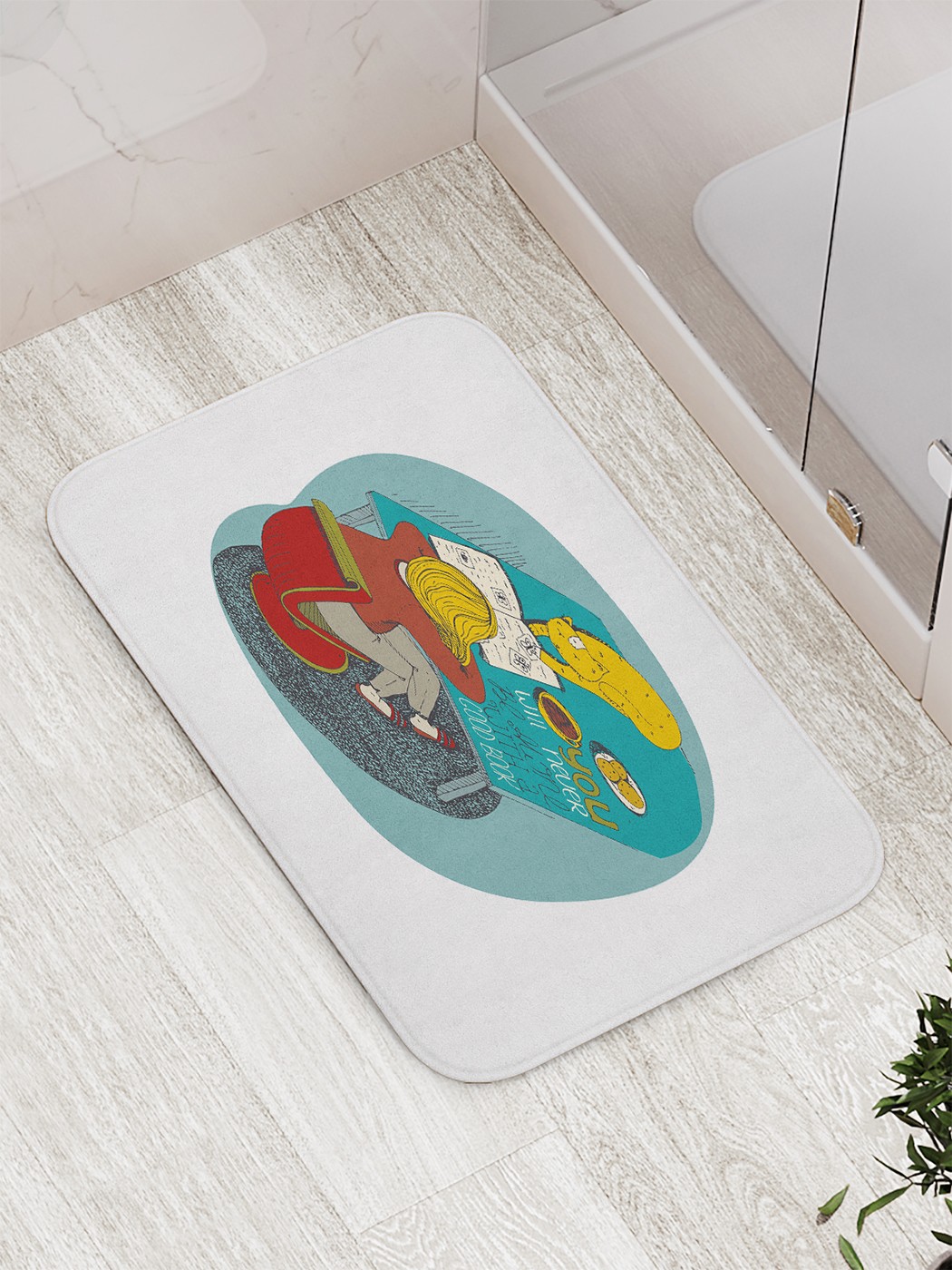 

Коврик противоскользящий для ванной, сауны, бассейна, 77х52 см bath_90682 JoyArty