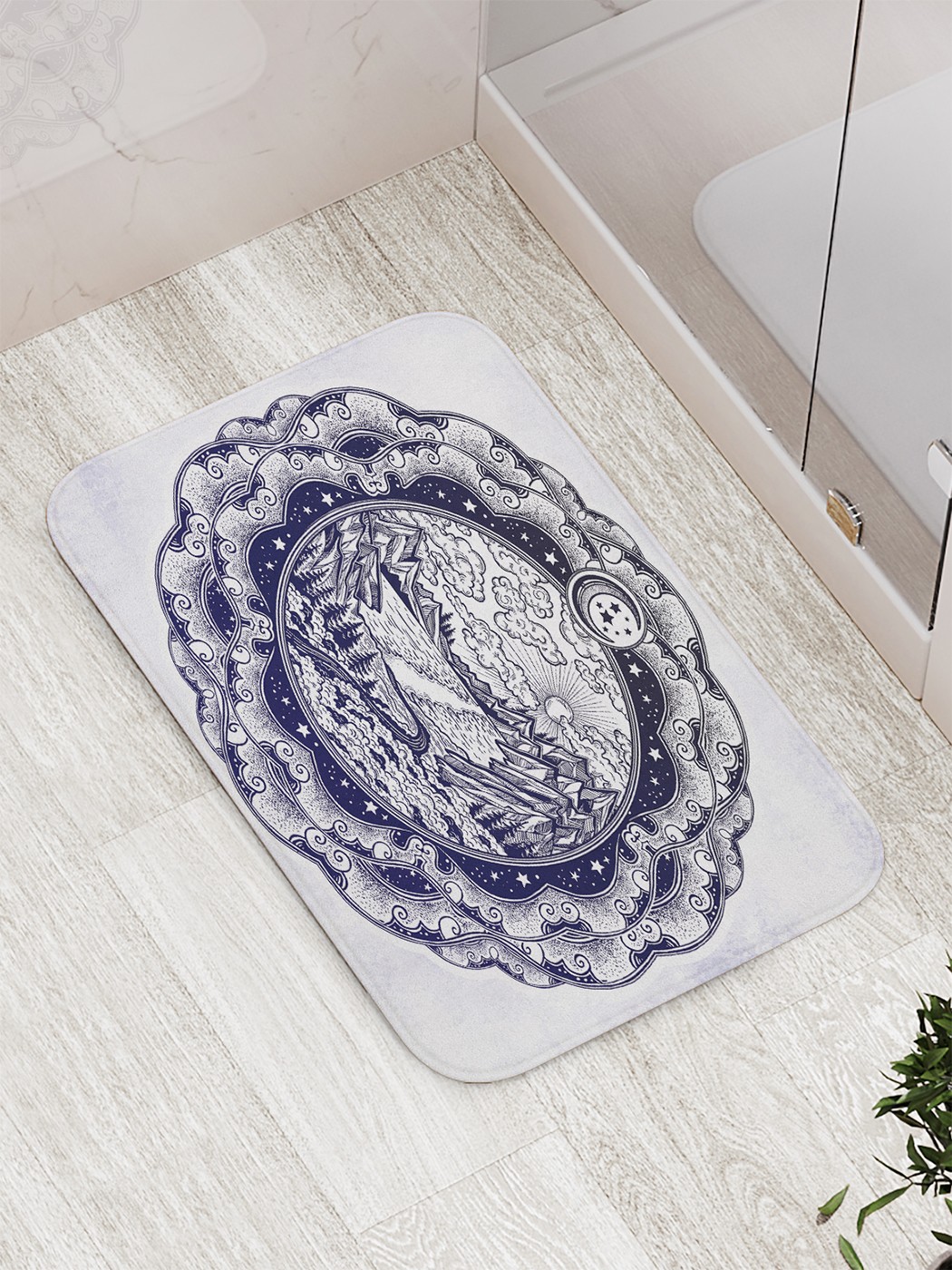 

Коврик противоскользящий для ванной, сауны, бассейна, 77х52 см bath_90552 JoyArty
