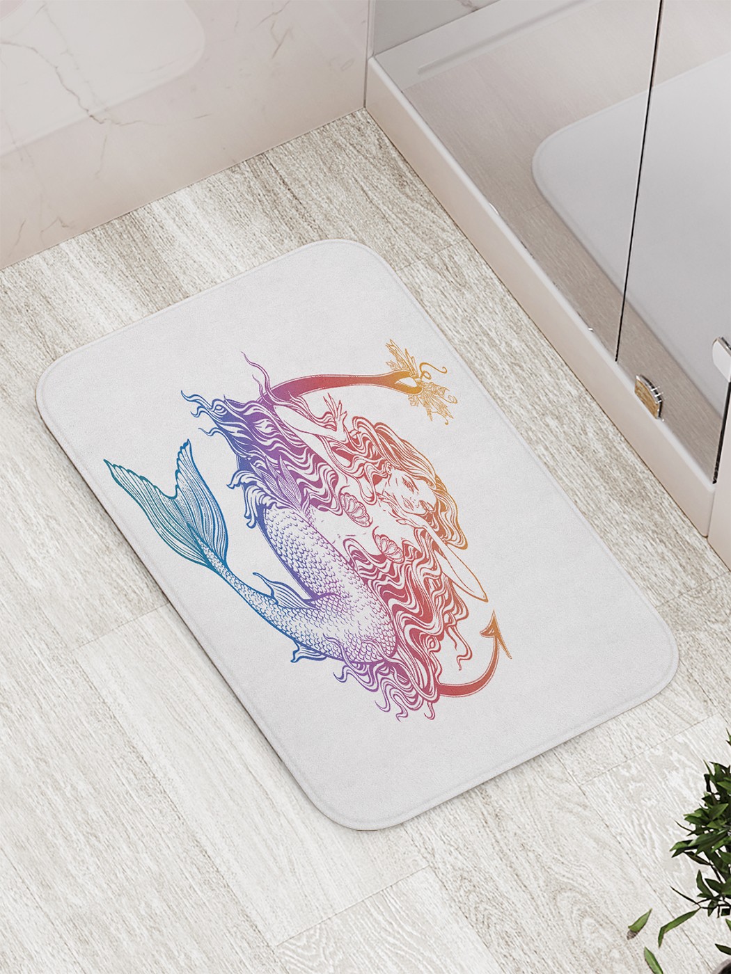 

Коврик противоскользящий для ванной, сауны, бассейна, 77х52 см bath_90540 JoyArty
