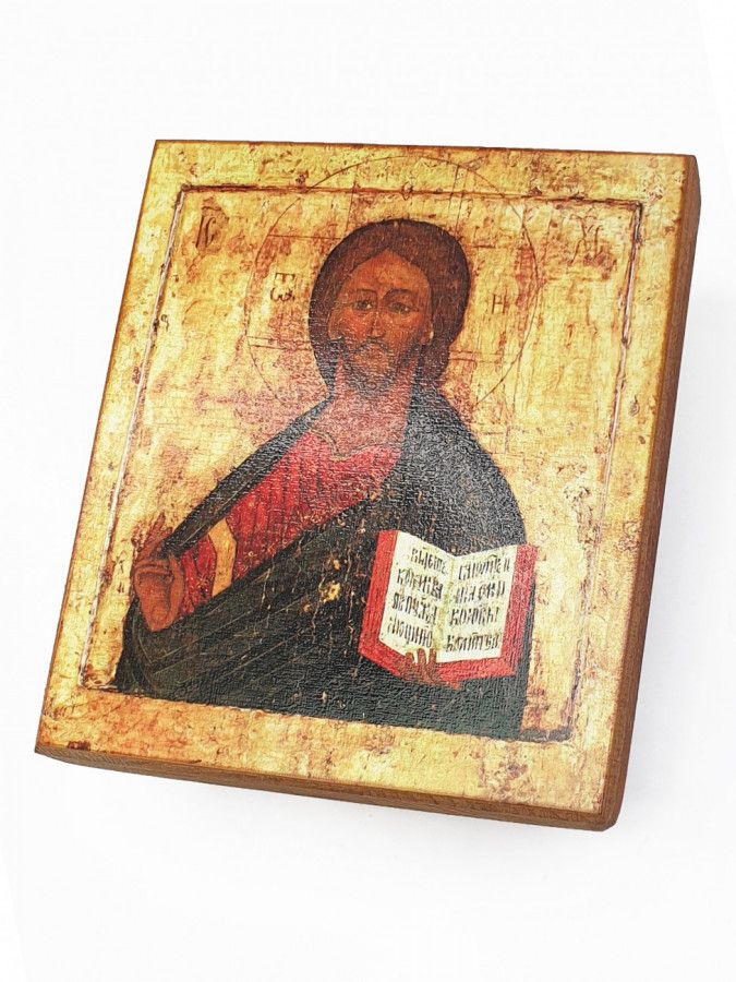 

Икона Господь Вседержитель, под старину, 15х19 см