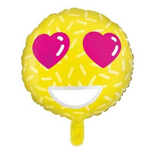 

Воздушный шар PartyDeco Emoji Любовь фольгированный 45 см