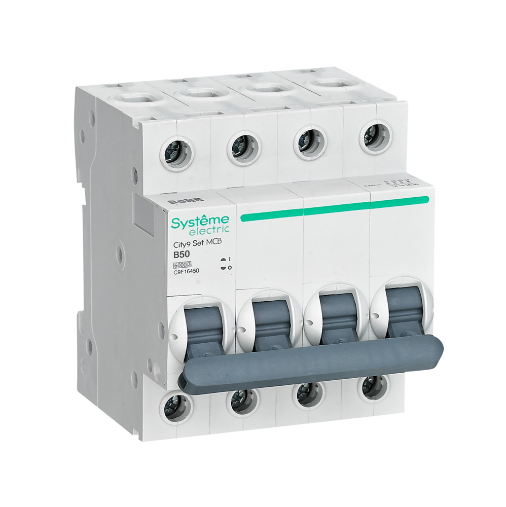 

Автоматический выключатель Systeme Electric C9F16450 4P 50A B 6кА