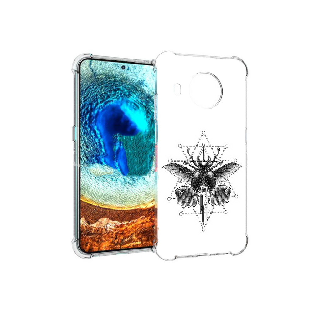 

Чехол MyPads Tocco для Nokia X20 скарабей (PT159436.101.601), Прозрачный, Tocco