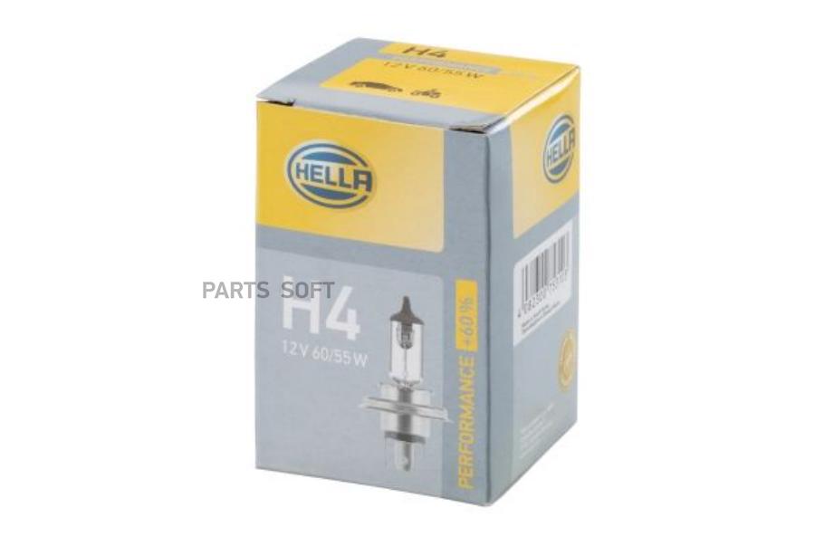 

Лампа 12v h4 55/60w +60% hella 1 шт. блистер 8gj223498-221