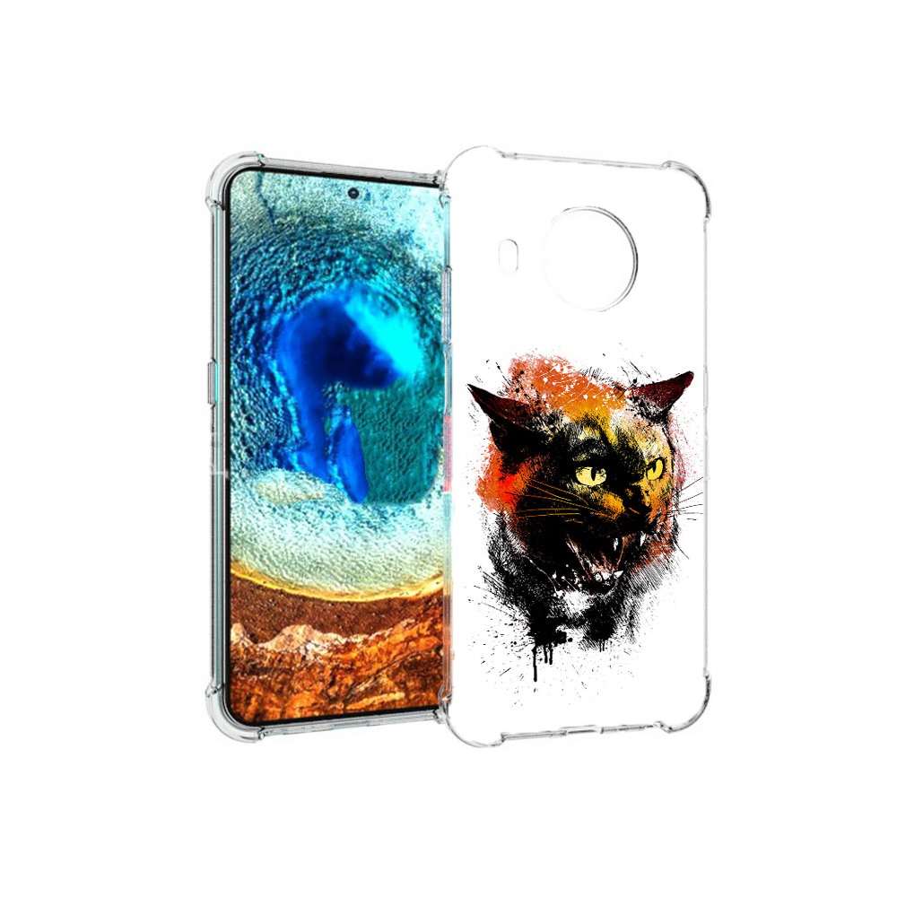 

Чехол MyPads Tocco для Nokia X20 сиамский кот (PT159436.101.598), Прозрачный, Tocco