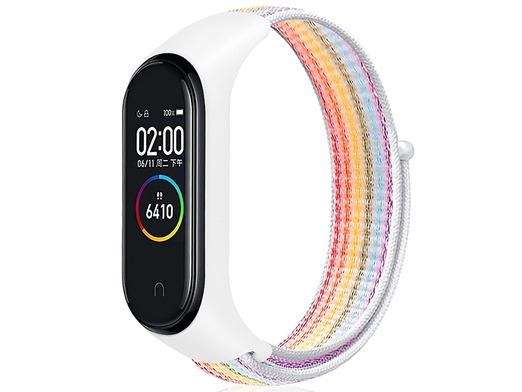 

Ремешок Activ для Xiaomi Mi Band 3/Mi Band 4 Sports Rainbow 112430, 112430