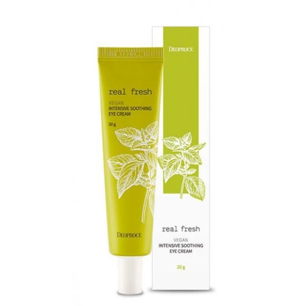 Успокаивающий крем для глаз Deoproce real fresh vegan intensive soothing eye cream 30 мл