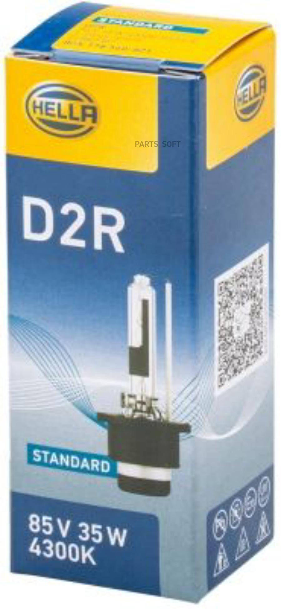 Лампа ксеноновая d2r 4300k hella 1 шт. в индивидуальной упаковке 8gs178560-821