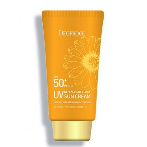 фото Мягкий солнцезащитный крем deoproce uv defence soft daily sun cream spf50+ pa++++ 50 мл