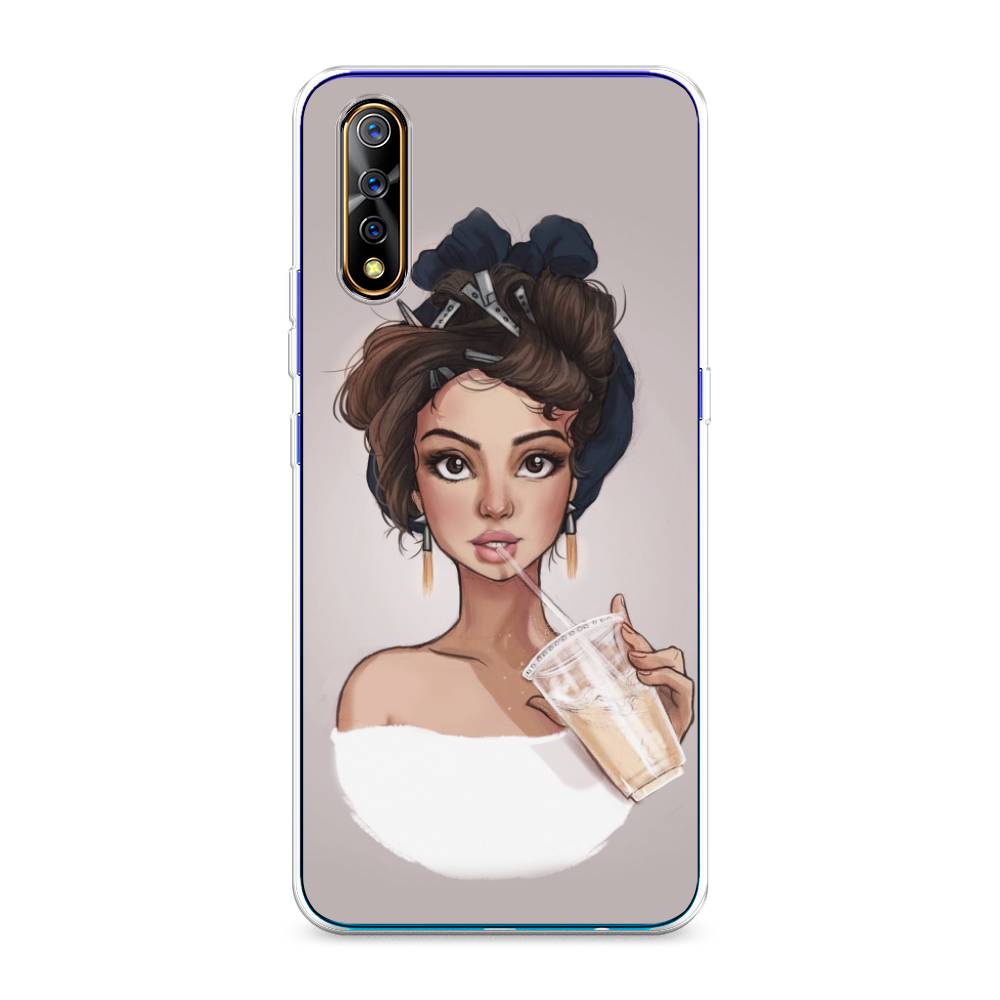 

Чехол на Vivo iQOO Neo "Девушка с фраппе", Серый, 262050-6
