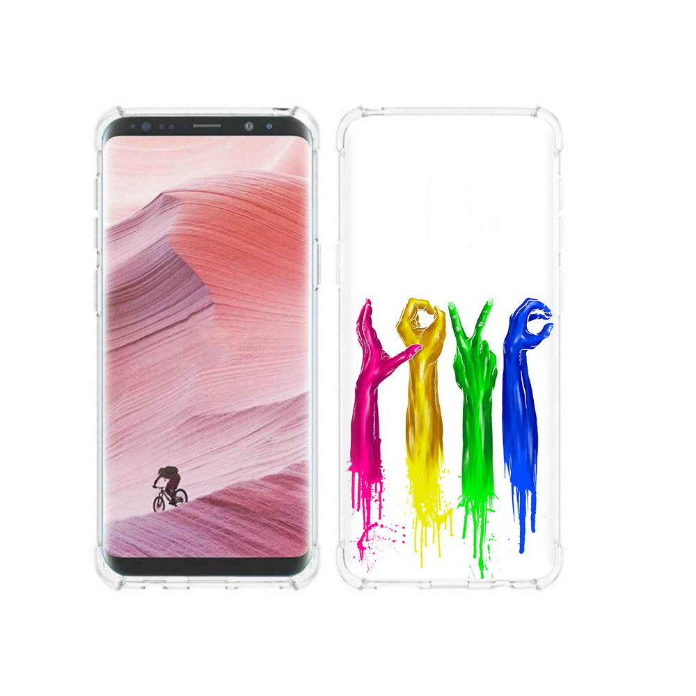 

Чехол MyPads Tocco для Samsung Galaxy S9 яркие руки love (PT101623.567.707), Прозрачный, Tocco