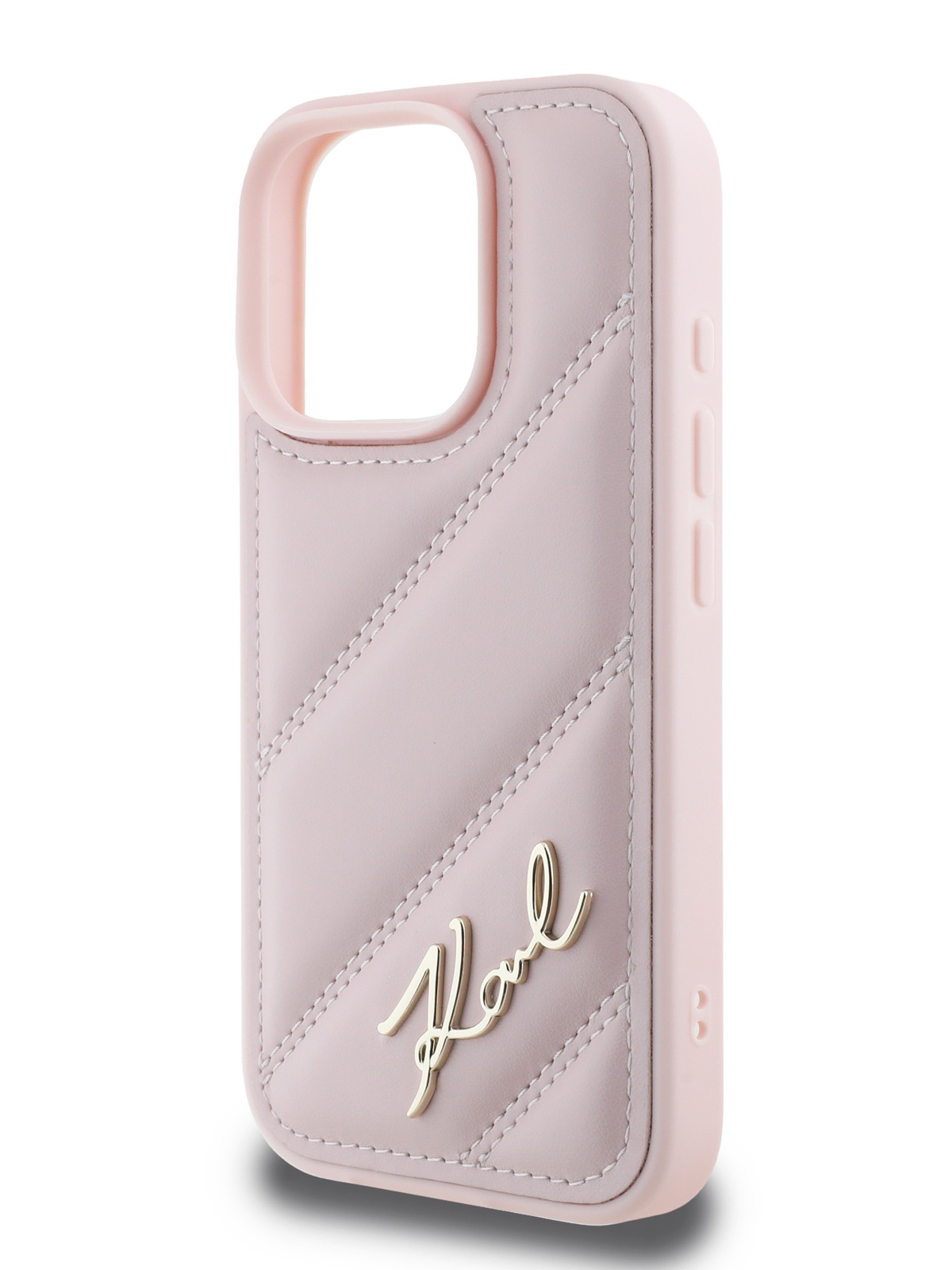 

Чехол Karl Lagerfeld для iPhone 16 Pro из стеганой экокожи PU Leather, розовый