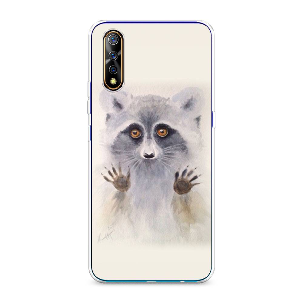 

Чехол на Vivo iQOO Neo "Енот за стеклом", Бежевый;серый, 262050-4